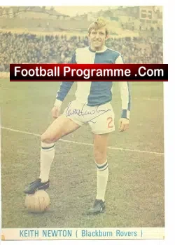 Blackburn Rovers Keith Newton Signed Picture 1969 - football memorabilia
