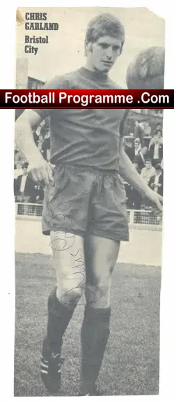 Bristol City Chris Garland Signed Picture 1970's - football memorabilia