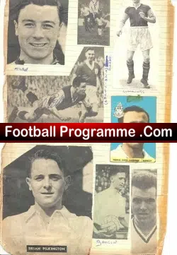 Burnley Autographs Pointer + Robson 1950's - football programme