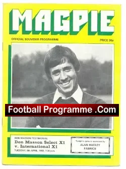 Don Masson Testimonial Benefit Match Notts County 1982