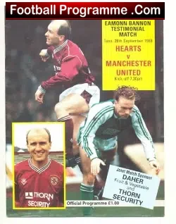 Eamonn Bannon Football Testimonial Benefit Match Hearts 1989