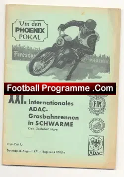 Germany Speedway Programme 1971 – Schwarme