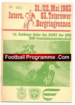 Germany Speedway Programme 1983