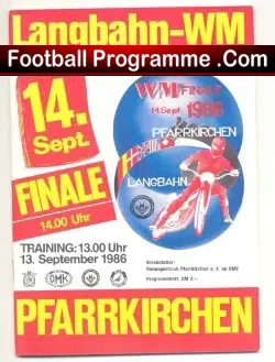 Germany Speedway Programme 1986 – Final Langbahn