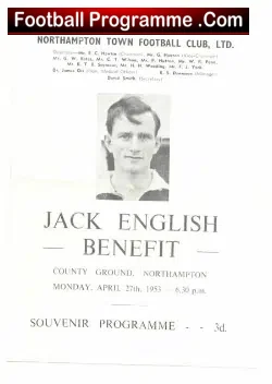 Jack English Benefit Match Testimonial Northampton Town 1953