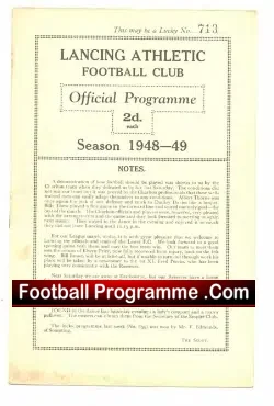 Lancing Athletic v Lewes 1949 – Sussex League