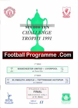 Liverpool v Manchester United 1991 – Challenge Trophy Truro City