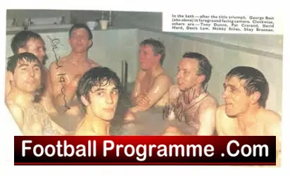Manchester United David Herd + Nobby Stiles Autograph in Bath - football programme