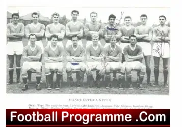 Manchester United Dawson + Carloan + Quixall Autograph 1959