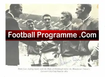 Manchester United Denis Law Signed Magazine Picture Final 1963 - football memorabilia