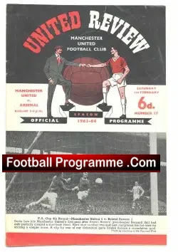 Manchester United v Arsenal 1964 - football programme