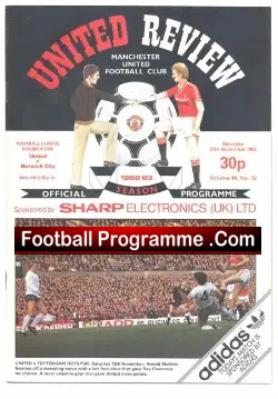 Manchester United v Norwich City 1982