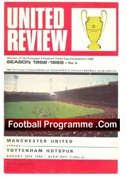 Manchester United v Tottenham 1968
