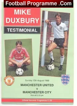 Mike Duxbury Testimonial Benefit Match Manchester United 1989