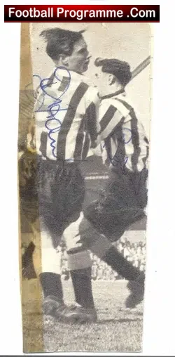 Newcastle United Albert Franks + Bob Stokoe Autograph 1950’s