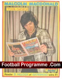 Newcastle United Malcolm Macdonald Autograph Picture 1970’s