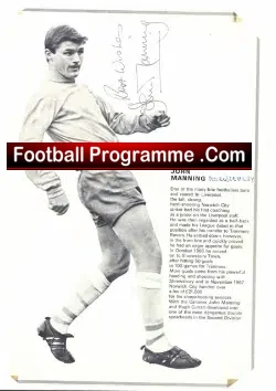 Norwich City John Manning Autograph Picture 1969