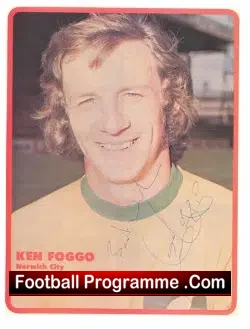 Norwich City Ken Foggo Autograph Picture 1970