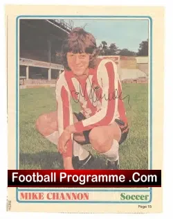 Southampton Mick Channon Signed Picture 1970's - football memorabilia