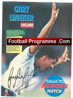 Tottenham Spurs Gary Lineker Autograph Picture – England