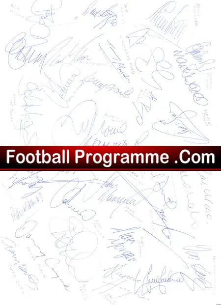 Tranmere Rovers Genuine Multi Signed Card 1995 – 96
