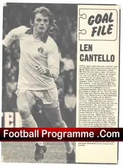 West Bromwich Albion Len Cantello Autograph Picture 1970's - football memorabilia