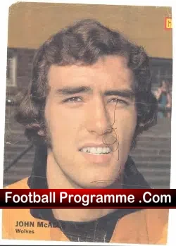 Wolves John McAlle Autograph Picture 1970's - football memorabilia