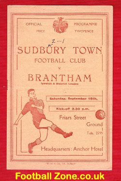 Sudbury Town v Brantham Athletic 1948