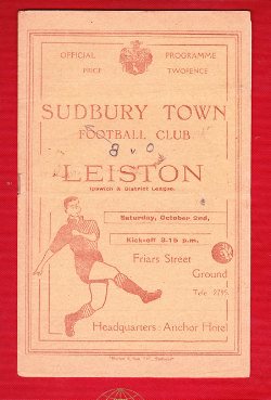 Sudbury Town v Leiston 1949
