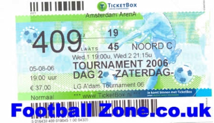 Manchester United Amsterdam Tournament Full Ticket 2006