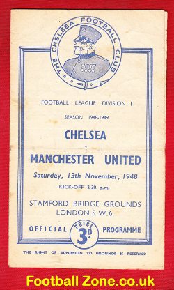 Chelsea v Manchester United 1948 – 1940s Football Programme