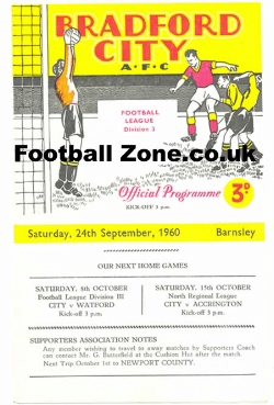 Bradford City v Barnsley 1960