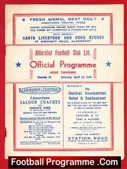 Aldershot v Newport County 1949