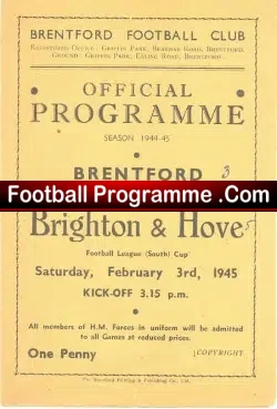 Brentford v Brighton 1945