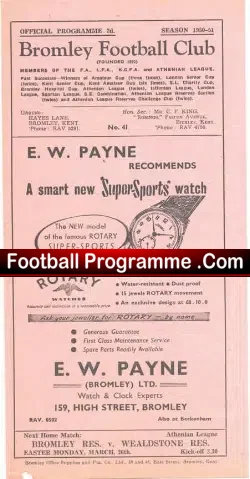 Bromley v Cambridge Town 1951