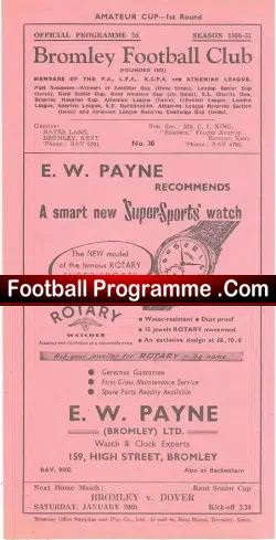 Bromley v Dulwich Hamlet 1950