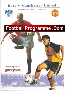 Bury v Manchester United 2001 – Man Utd Gigg Lane