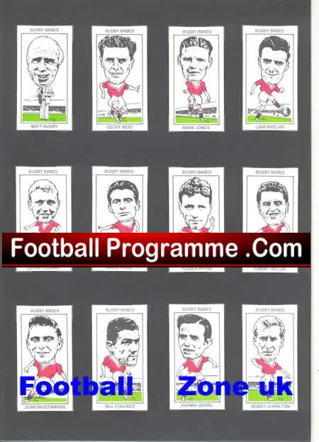 Busby Babes Man Utd West Midlands Football Collectors Cards