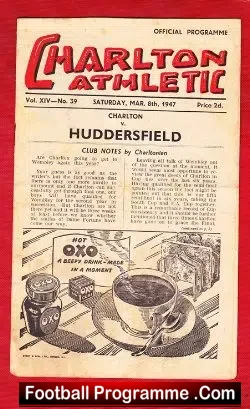 Charlton Athletic v Huddersfield Town 1947