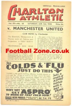 Charlton Athletic v Manchester United 1948 – Sammy Lynn Debut