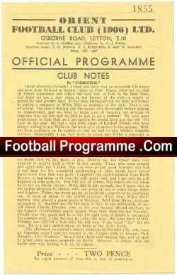 Clapton Orient v Norwich City 1945