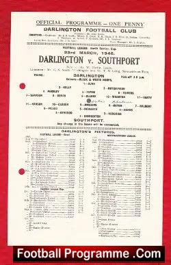 Darlington v Southport 1946 – 1940s Senior Cup
