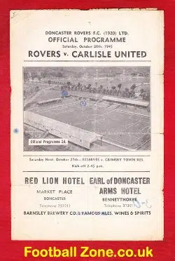 Doncaster Rovers v Carlisle United 1945 – 1940s