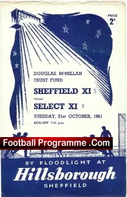 Douglas McMillan Fund Testimonial Benefit Sheffield XI 1961 Bobby Charlton