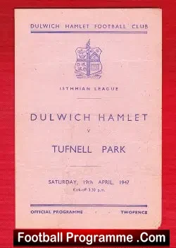 Dulwich Hamlet v Tufnell Park 1947 – 1940s