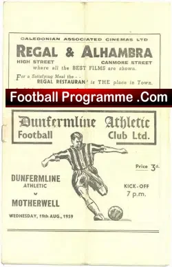 Dunfermline Athletic v Motherwell 1959