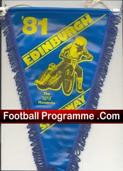 Edinburgh Super Monarch Speedway Pennant 1981
