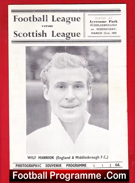 England Football League v Scotland League 1950 – Hillsborough