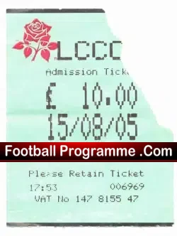 England v Australia 2005 – Cricket The Ashes Ticket Stub – 15th