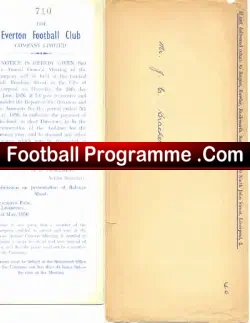 Everton AGM Report 1956